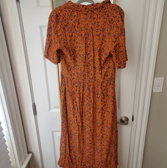 Urban Outfitters Orange Floral Dress - Picture 6 of 12